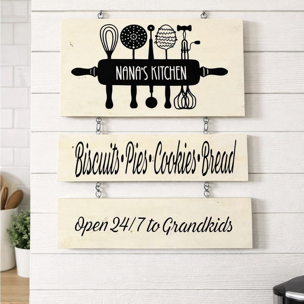 Nana's Kitchen Cream Wall Sign